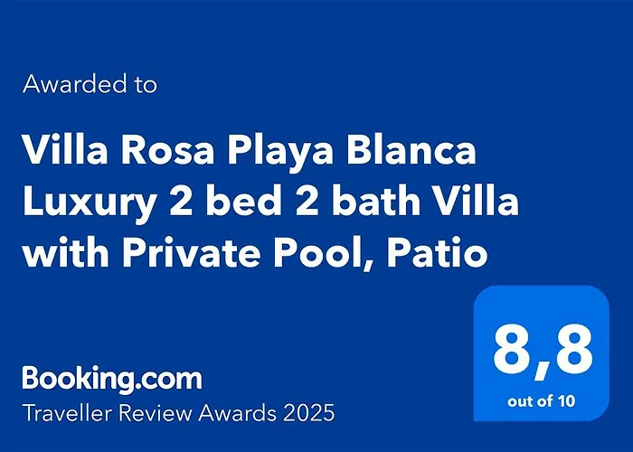 Villa Rosa Playa Blanca Luxury 2 Bed 2 Bath Villa With Private Pool, Patio